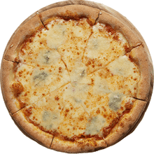 Pizza four cheese extra cheese