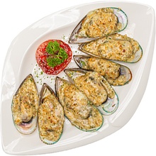 Baked Mussells with Cheese