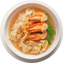 Noodles and Prawns Wontons