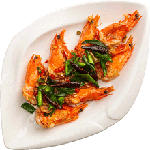 Roasted Prawns with Chili and Salt