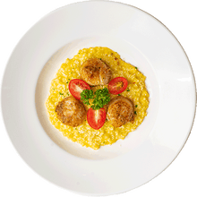 Saffron Risotto with Hokkaido Scallops